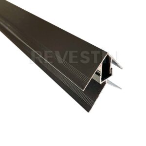 Perfil Esquinero Interior y Exterior Metal Siding Black 3000 mm