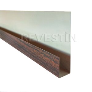 Perfil Inicio J Metal Siding Nogal Grain 3000 mm