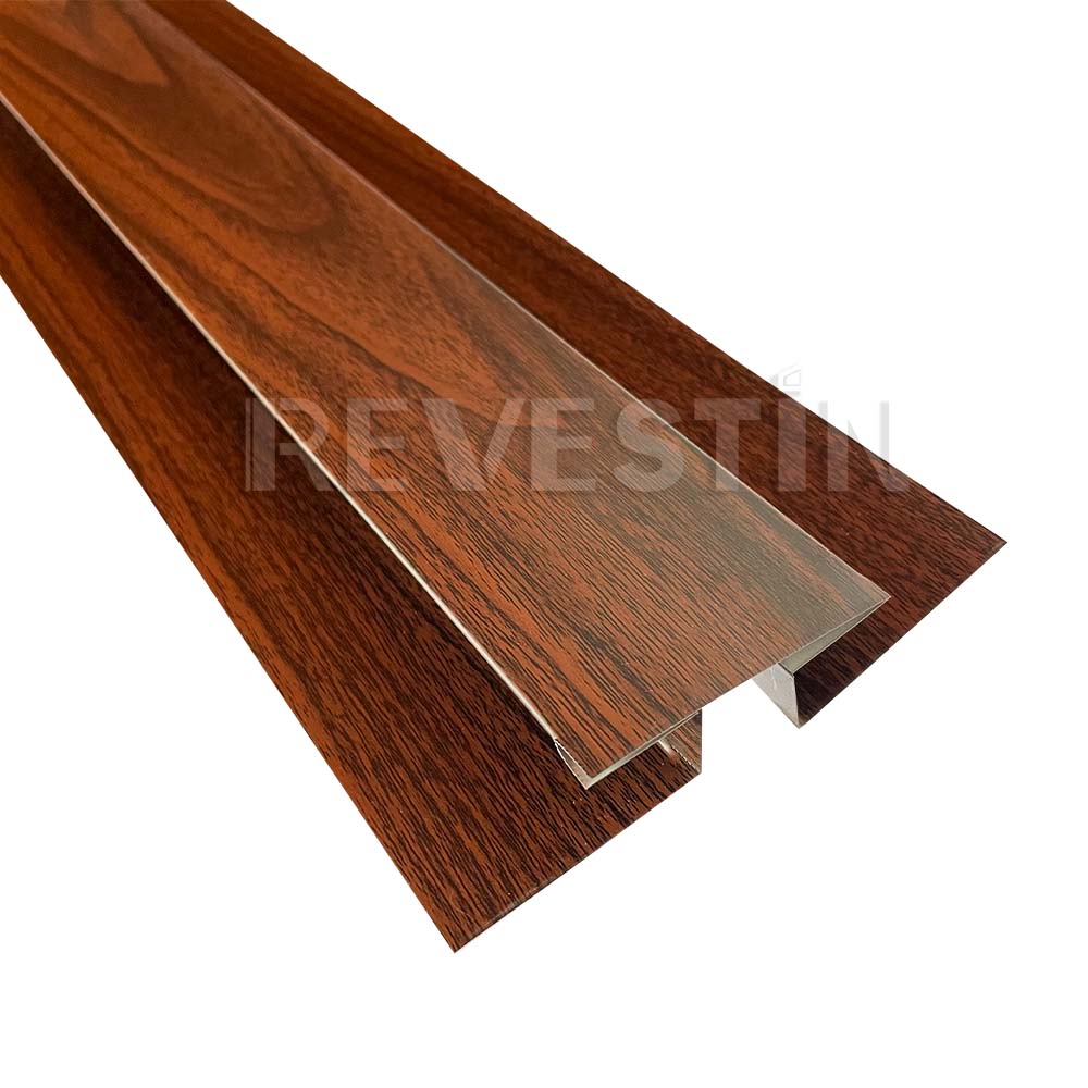 Perfil Cubrejunta H Metal Siding Nogal Grain 3000 mm