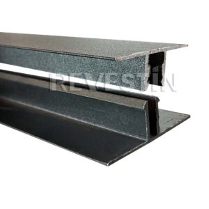 Perfil Cubrejunta H Metal Siding Black 3000 mm