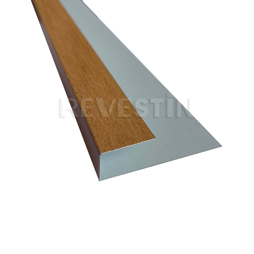 Perfil Termino Metal Siding Light Brown Grain 3000 mm - Imagen 3