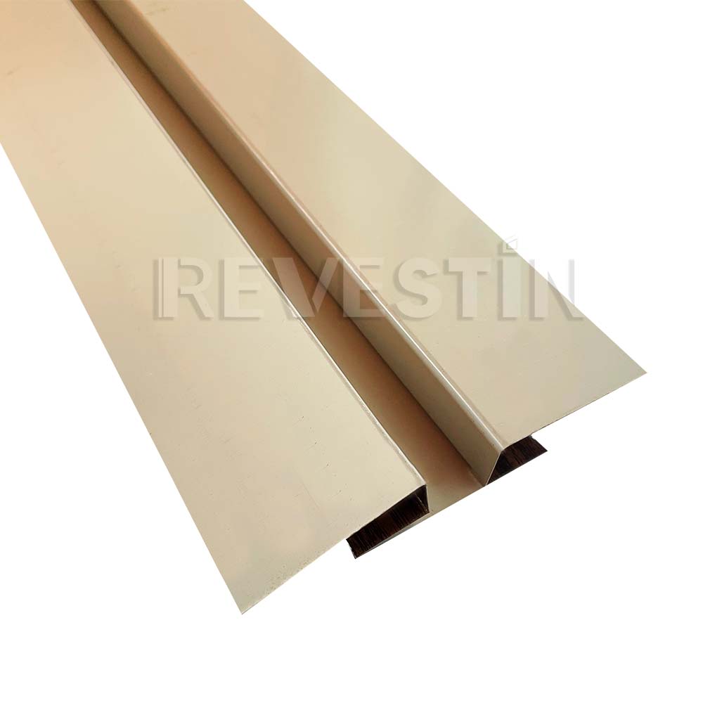 Perfil Cubrejunta H Metal Siding Nogal Grain 3000 mm - Imagen 2