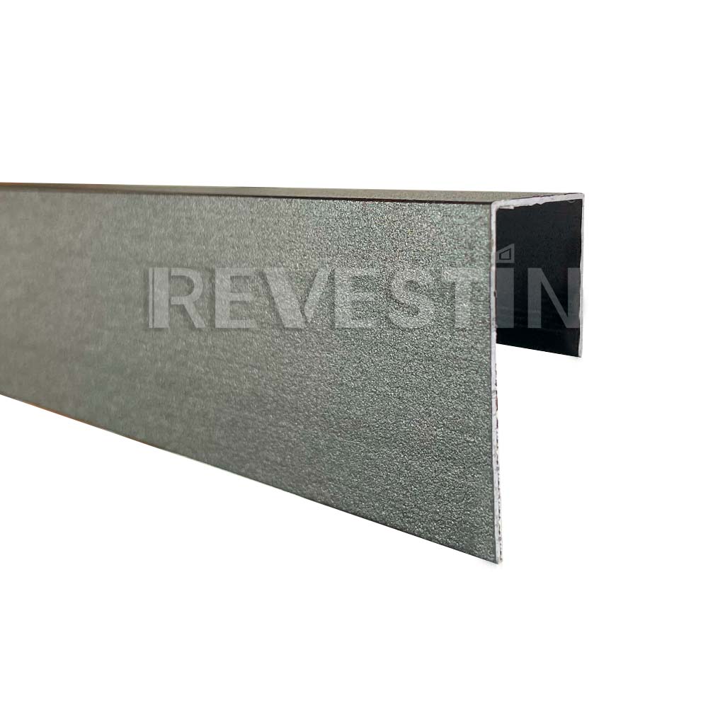 Perfil Inicio J Metal Siding Black 3000 mm - Imagen 2